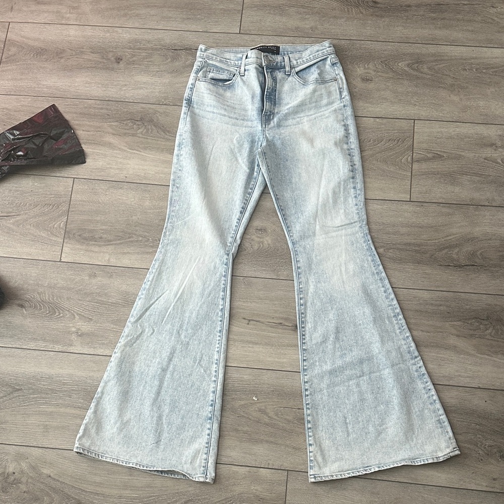 Veronica Beard Sky Blue Flare Jeans